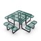 Flash Furniture Square Picnic Table, Green, Metal, 79.75 in L SLF-EMS46-H60L-GN-GG - alternate 7